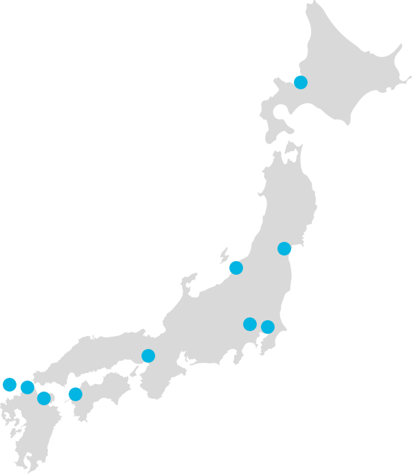 全国の事業所配置図